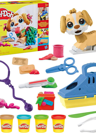 Play-Doh Care 'n Carry Vet Playset for Kids 3 Years and Up with Toy Dog, Storage, 10 Tools, and 5 Modeling Compound Colors, Non-Toxic