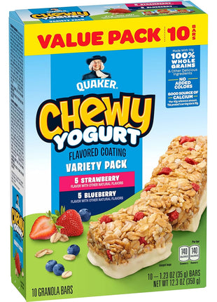 Quaker Chewy Yogurt Bars   Variety Pack 10ct