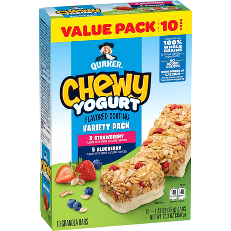 Quaker Chewy Yogurt Bars   Variety Pack 10ct