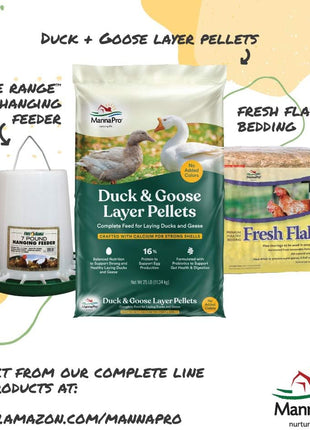 Manna Pro Duck Starter Grower Crumble | Non-Medicated Feed for Young Ducks | Supports Healthy Digestion | 25 Pounds