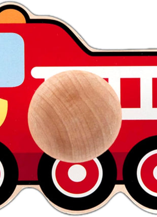 Melissa & Doug Vehicle Jumbo Knob Puzzle, Wooden Peg Puzzle for Toddlers, Educational Toy for Shape Recognition and Fine Motor Skills, Ages 1+