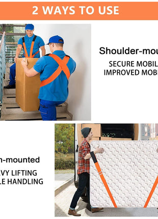 Moving Straps Lifting(Padded) one Person 2-Person Lifting and Moving System Appliance,for Harness Moving Mattress Couch Furniture Heavy Things,Suitable Professional Moving Body Strap Wrist Strap