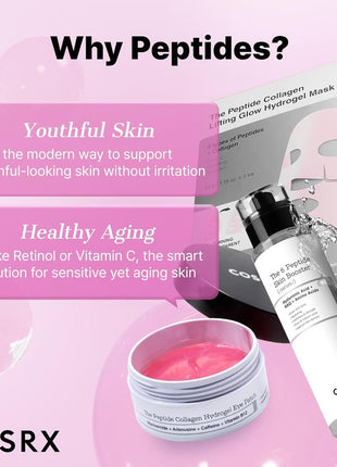 COSRX The Peptide Collagen Hydrogel Pack, Mask Pack, Pack of 3, Resilient, Glossy, Shiny, Moisture, Moisture, Lifting, Collagen Mask, Gel Mask, Tested for Human Body, Cosar X, Essence, Skin Care, Korean Cosmetics