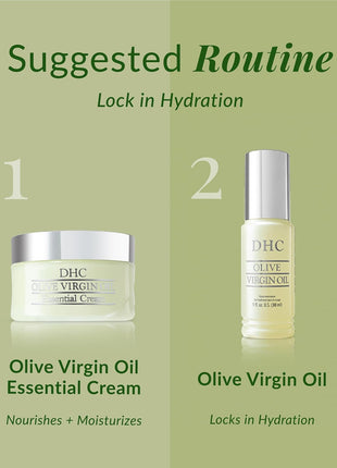 DHC Olive Virgin Oil Essential Cream, Ultra-Rich Skin Barrier Cream, 1.7 oz | Ultra Emollient Face Cream for Dry Skin, Moisturizes and Calms Sensitive Skin, Promotes Skin Elasticity and Radiance