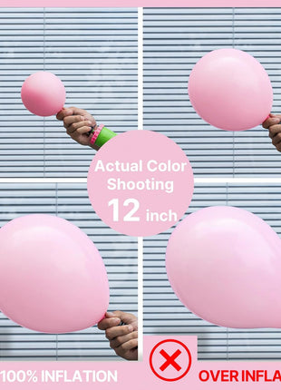 PartyWoo Light Pink Balloons 100 pcs Different Sizes of 36 18 12 10 5 Inch Pastel Baby Pale Pink Balloon Arch Kit Garland for Baby Shower Valentine's Day Princess Birthday Party Decorations Pink Y48