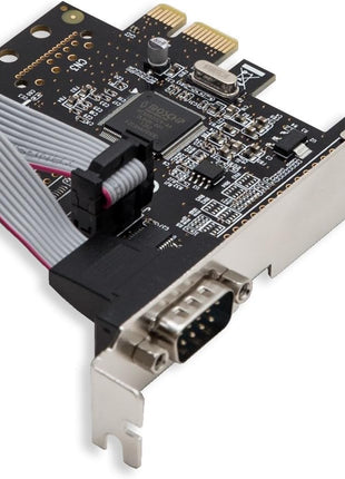 Single Port PCI Express x1 RS232 Serial Adapter Card - PCIe RS232 Serial Host Controller to Single Serial DB9 Port