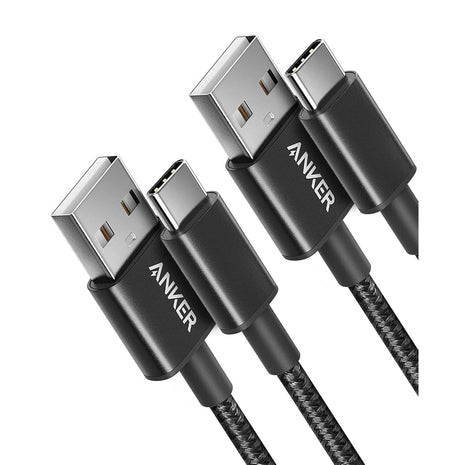Anker USB A to USB C Cable, USB to USB C Cable (2-Pack, 3 ft, Black) | For iPhone 17 Series, Samsung Galaxy S10 / S10+, LG V30, Beats Fit Pro, and More