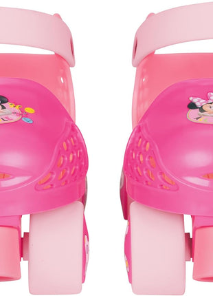 Minnie Mouse Junior Skates Includes Knee and Elbow Pads, Size Adjustable Design for Growing Feet