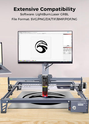 Creality Falcon 10W Laser Engraver Machine, 0.06mm High Precision Laser Engraving Machine 72W Laser Cutter and Engraver Machine for Wood Metal Acrylic Leather, 15.7"×16.3" Workspace