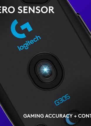 Logitech G305 Lightspeed Wireless Gaming Mouse - Black | Hero Sensor 12, Lightspeed 1ms Wireless, Up to 250h on 1xaa, 6 Programmable Buttons, 99g with Battery
