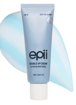 Double Up Cream - Ectoin Face Moisturizer with Panthenol & 15% Squalane - Korean Skincare Soothing Barrier Repair Cream for Sensitive Skin Dry Skin Redness & Daily Hydration 50mL