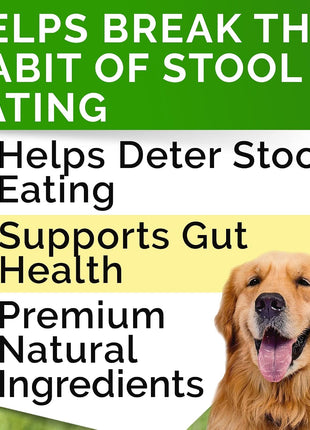No Poo Treats + Glucosamine Treats Bundle - No Poop Eating for Dogs + Hip & Joint Care - Probiotics & Enzymes + Omega-3 Oil + Chondroitin, MSM - Coprophagia Stool Eating Deterrent + Joint Pain Relief