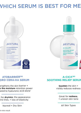 AESTURA ATOBARRIER365 Hydro CERA-HA Korean Face Serum with Ceramides, Hyaluronic Acid & Niacinamide | Lightweight Hydrating Serum for Barrier Repair & Glow For Dry & Sensitive Skin, 30ML / 1.01 fl.oz.