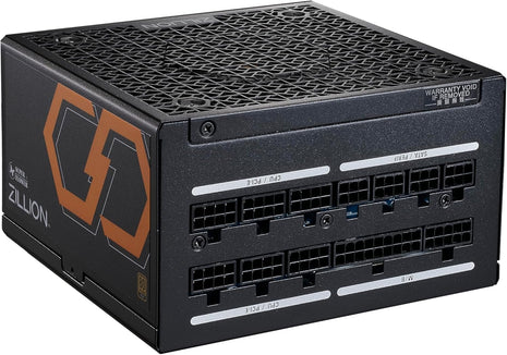 Super Flower Zillion FG 1050W 80+ Gold, Full Modular, ATX 3.1 / PCIe 5.0, W/12V-2x6 Cable (2x8pin - 16pin Native Cables), Power Supply, FDB Fan, SF-1050Z12FG, Black Version