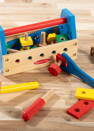 Melissa & Doug Take-Along Tool Kit Wooden Construction Toy (24 pcs)