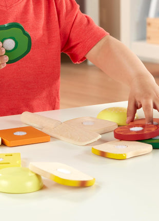Melissa & Doug Wooden Sandwich-Making Pretend Play Food Set Food Toys for Kids Play Kitchen for Ages 3+