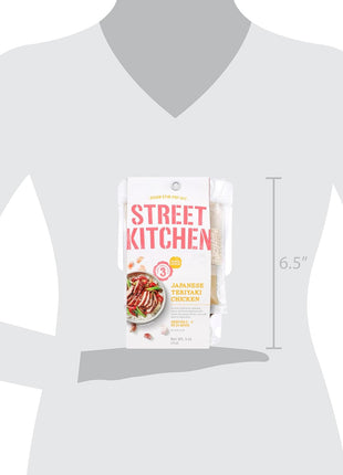 Street Kitchen Japanese Teriyaki Chicken Scratch Kit (1 Pack) 9 oz, Includes Teriyaki Sauce, Ginger Sauce, and Sesame Seeds, Easy Authentic Meal in Under 20 Minutes, Serves Four
