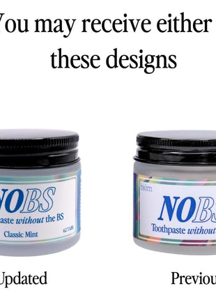 NOBS (No Bad Stuff) Toothpaste Tablets - Nano Hydroxyapatite, Fluoride & Plastic Free, Eco & Travel Friendly - Remineralize with NHA (1 Month)