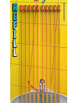 FlexiSnake Drain Weasel Refill for Sink Snake Hair Clog Remover, 10 Pack | Pipe, Bathroom, Bathtub Drain Cleaner, 18" Wands, Made in The USA