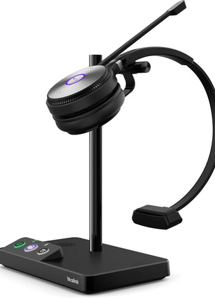 Yealink WH62 Mono UC Wireless Noise Canceling Headset - Connects and Works with USB Enabled Deskphones, Computers and Softphones.