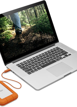 LaCie Rugged USB-C, 4TB, Portable External Hard Drive, Drop, Shock, Dust, Rain Resistant, for Mac & PC (STFR4000800)