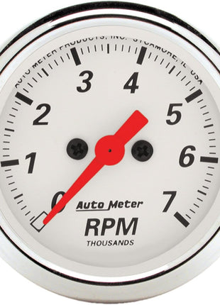 AUTO METER 1397 Arctic White Electric Tachometer 2.3125 in.