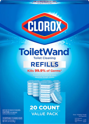 Clorox ToiletWand Toilet Cleaner Refills, Toilet brush, Original, 20 Count