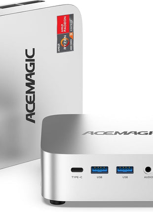 ACEMAGIC K1 Mini PC AMD Ryzen R2544 8GB DDR4 256GB SSD Mini Computers (Turbo 3.7GHz), Win 11 Pro Radeon 4K Triple Display Desktop Computers 3.2USB-C Max 28W, VESA GbE/WiFi/BT Education/Business Office