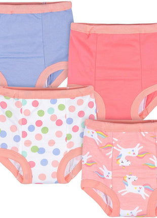 Gerber Baby Girls Infant Toddler 4-Pack Potty Training Pants Underwear