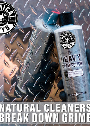 Chemical Guys Heavy Metal Polish Restorer and Protectant - Cleans, Restores & Protects, Aluminum, Stainless Steel, Chrome Polish & More, Safe for Cars, Trucks, Motorcycles, RVs, and Boats - 16 oz