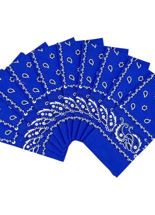Vamqor 100% Cotton 10 Pack Fine Bandanas(Black)