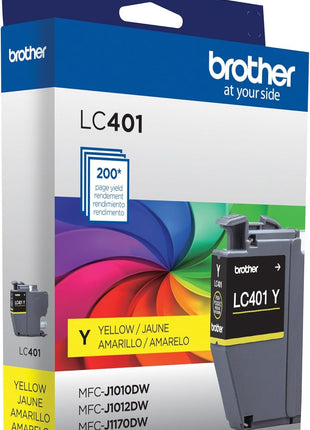 Brother Genuine LC401Y Standard-Yield Yellow Ink Cartridge