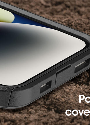 OtterBox iPhone 14 & iPhone 13 Commuter Series Case - BLACK , slim & tough, pocket-friendly, with port protection | Slim