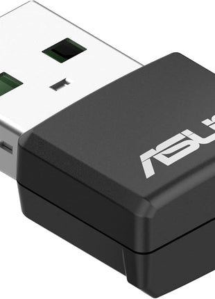 ASUS AX1800 Dual Band WiFi 6 USB Adapter, WiFi 6, 802.11ax, WPA3 Network Security, 5GHz Frequency Band, Compact Size (USB-AX55 Nano)