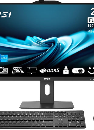 msi PRO AP272P 27" IPS FHD All-in-One PC: Intel Core i7-14700, 32GB DDR5, 1TB m.2 NVMe SSD, WiFi, Adjustable Stand, Keyboard & Mouse, Windows 11 Pro: 14M-600US