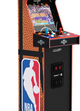 ARCADE1UP NBA Jam Deluxe 2-Player Control Panel Arcade Machine, Built for Your Home, 5 Foot Tall Cabinet with 3 Classic Games