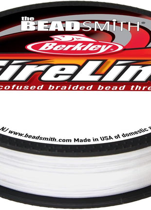 The Beadsmith Fireline by Berkley – Micro-Fused Braided Thread – 6lb. Test, 006 inch/.15mm Diameter, 50 Yard Spool, Crystal Color – Super Strong Stringing Material for Jewelry Making and Bead Weaving