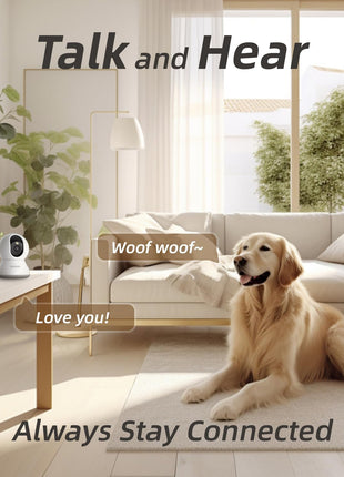 blurams Pet Camera 2K, Dog Camera with Phone App, 360° PTZ Indoor Cameras for Home Security Indoor, Color Night Vision, 2-Way Talk, Motion Detection&Tracking, Cloud&SD