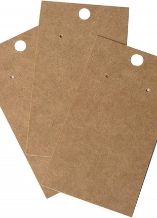 400 Pack Earring Cards - Earring Display Cards - Hanging Earrings - Bulk Cards - 2 x 3.5 Inches - Brown (Pack of 400)