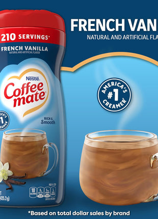 Coffee-mate French Vanilla Powdered Coffee Creamer, 15-Ounce Packages (Pack of 6)