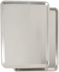 Nordic Ware Naturals Half Sheet   USA Made Aluminum Commercial Quality Sheet Pan for Baking or Roasting, Encapsulated Galvanized Steel Rim Prevents Warping, 2 Pack