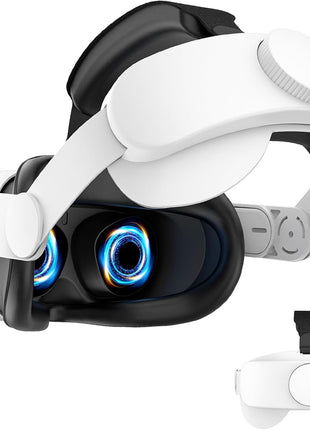 VZNEK Head Strap Compatible with Oculus Quest 2,Meta Quest 2 Accessories Adjustable Elite Strap Replacement for Enhanced Comfort Support and Gaming Immersion in VR (Without Battery)