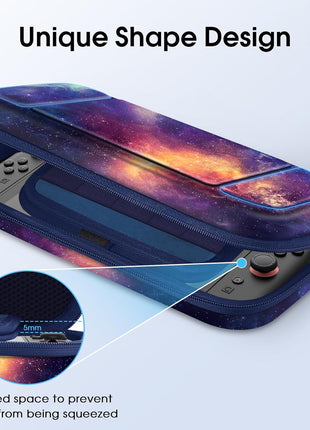 Fintie Carrying Case for Nintendo Switch 2 (2025), Shockproof Hard Shell Switch 2 Case, Protective Cover Portable Travel Bag with Game Card Slots & Inner Pocket for Accessories, Galaxy