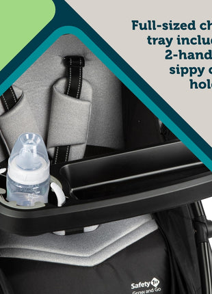 Safety 1st Grow and Go Flex 8-in-1 Car Seat Stroller Combo, Baby Stroller Travel Systems for Infants 4-30 lbs, Stroller and Carseat Combo Set, Foundry
