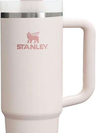 STANLEY Quencher H2.0 Tumbler with Handle and Straw 30 oz | Flowstate 3-Position Lid | Cup Holder Compatible for Travel | Insulated Stainless Steel Cup | BPA-Free | Rose Quartz 2.0