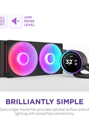 NZXT Kraken Elite 280 RGB 2024 - AIO CPU Liquid Cooler - 280mm Radiator - F280 RGB Core Fan - Customizable 2.72 inch IPS LCD - NZXT Turbine Pump - AMD® AM5, AM4 - Intel® LGA 1851/1700, 1200/115X - Black