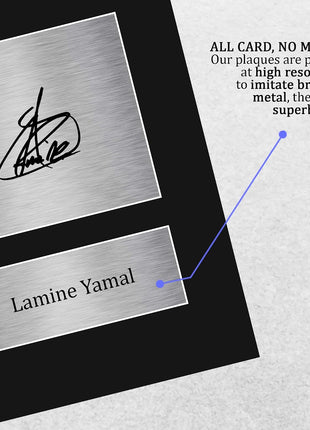 HWC Trading Lamine Yamal Gifts Printed Signed Autograph Picture for Soccer Fans and Supporters - US Letter