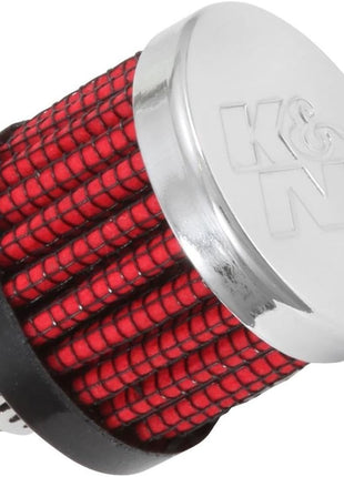 K&N Vent Air Filter/Breather: High Performance, Premium, Washable, Replacement Engine Filter: Flange Diameter: 0.3125 in, Filter Height: 1.125 in, Flange Length: 0.4375 in, Shape: Breather, 62-2470