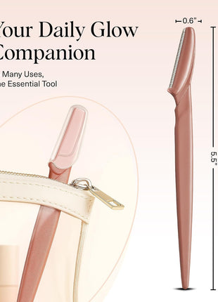 Kitsch Dermaplane Razor for Women Face – Face Razors for Women & Men, Eye Brow Razors & Face Shaver – Exfoliating Facial Razor & Dermaplaner as Skin Care Tool for Smoother Skin - Terracotta, 12 pcs