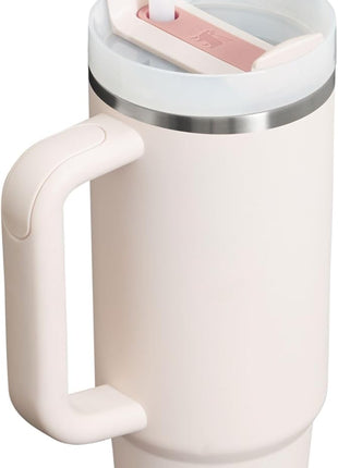 STANLEY Quencher H2.0 Tumbler with Handle and Straw 30 oz | Flowstate 3-Position Lid | Cup Holder Compatible for Travel | Insulated Stainless Steel Cup | BPA-Free | Rose Quartz 2.0